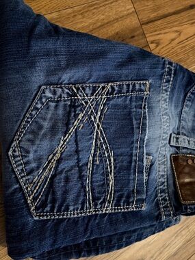 Silver Jeans Men's Dark Blue Slim Straight Jeans with Contrast Stitching